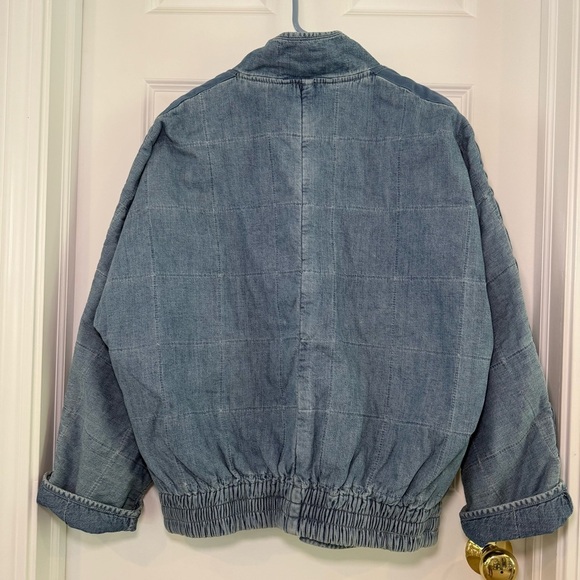 Free People Quilted Dolman Denim Jacket Size S - Picture 15 of 16